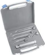 Ларингоскоп Міллер, набір з 5-х клинків прямих № 0, 1, 2, 3, 4 та рукоятка, в футлярі Bio Tules Impex BTS-22-242